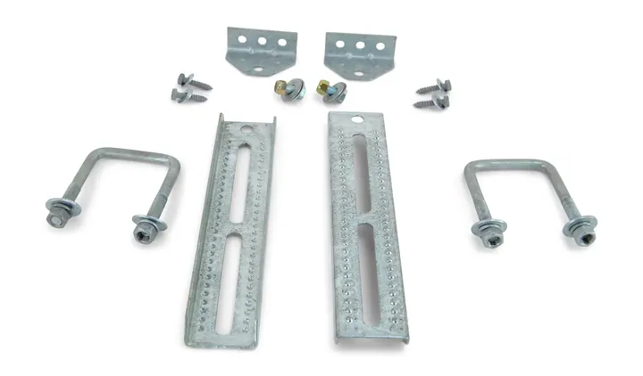 Sturdy Built (2) 12" Galvanized Swivel Top Bunk Bracket Kit with Hardware for 3x3 Boat Trailer Crossmember