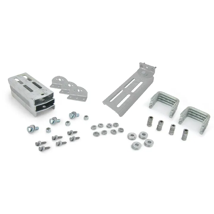 (4) Boat Trailer Double U Bolt Bunk Bracket Swivel Top 10" Tall Galvanized for 2x3 Cross Members