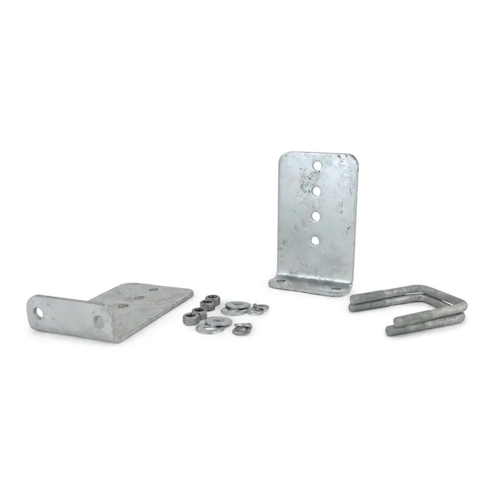 (2) 8 inch Boat Trailer Bunk Bracket Kits Hot Dipped Galvanized L-Type for 3 x 3 Cross Member