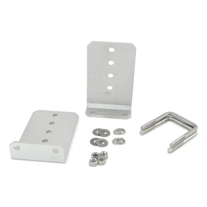 (2) 8 inch Boat Trailer Bunk Bracket Kits Aluminum L-Type with Stainless Steel Hardware for 3 x 3 Cross Member